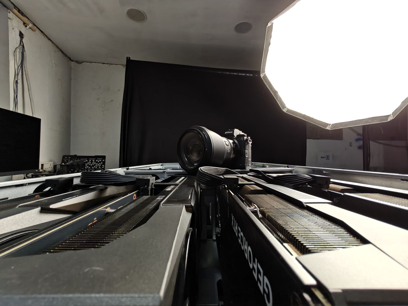 Behind the scenes: Shooting through the rack rails. It was never in the plan, and it made the cut.