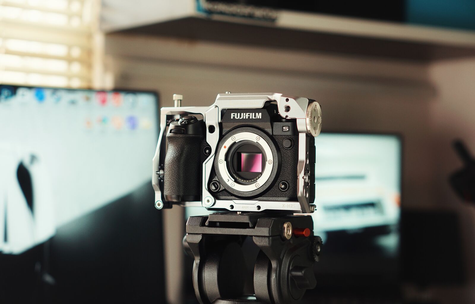 Fujifilm camera in a cage