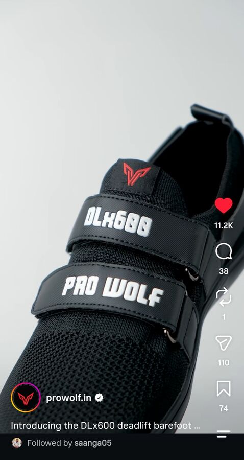 Instagram screenshot: Pro Wolf, DLx600, 11.2K likes, 1.5M views