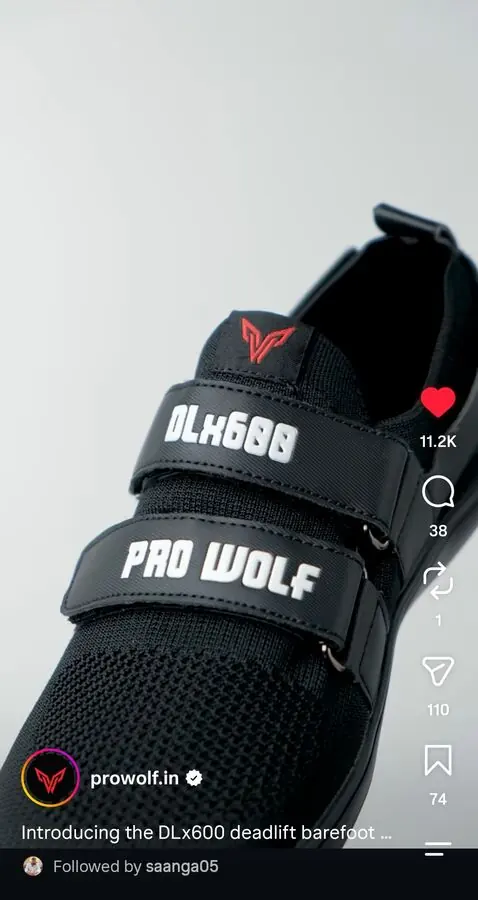 Instagram screenshot: Pro Wolf, DLx600, 11.2K likes, 1.5M views
